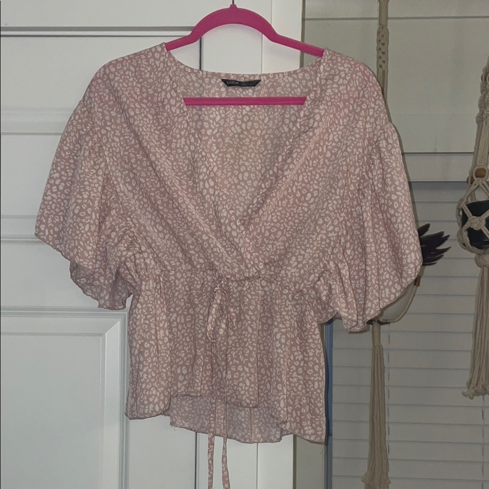 Pink Patterned Women's Top